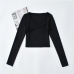 13Individual Fitted Long Sleeve Woman Crop Tops