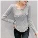 20Korean Style Casual Long Sleeve T Shirts For Women