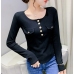 25Korean Style Casual Long Sleeve T Shirts For Women
