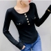 33Korean Style Casual Long Sleeve T Shirts For Women