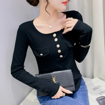 Korean Style Casual Long Sleeve T Shirts For Women