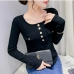 1Korean Style Casual Long Sleeve T Shirts For Women