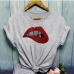 7Lip Hot Drilling Black Tee Shirts For Women