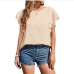 4Loose Crew Neck Ruffled Sleeve Chiffon Top