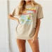 1Loose Print Crew Neck Short Sleeve T Shirt