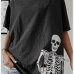 1Personality Skull Print Crew Neck T Shirt