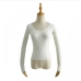 6Plain V Neck Stretchable Long Sleeve Knitted Top