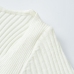 9Plain V Neck Stretchable Long Sleeve Knitted Top