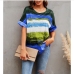 3Plus Size Loose Print Short Sleeve T Shirt 