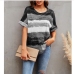 5Plus Size Loose Print Short Sleeve T Shirt 