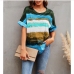 1Plus Size Loose Print Short Sleeve T Shirt 