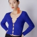 10Pure Color Fitted Long Sleeve Knitted Crop Top