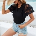 4Pure Lace Short Sleeve Sexy T Shirt