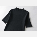 6Pure Mock Neck Short Sleeve Knitting T Shirt