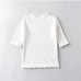 1Pure Mock Neck Short Sleeve Knitting T Shirt