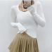 15Pure U Neck Long Sleeve Bodycon T Shirt