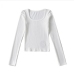 21Pure U Neck Long Sleeve Bodycon T Shirt