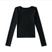 22Pure U Neck Long Sleeve Bodycon T Shirt