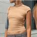 11Reversible Solid Backless Short Sleeve T Shirt