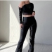 5Sexy Sheer Inclined Shoulder 2 Piece Top Sets