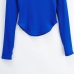 6Solid Color Cross Neck Long Sleeve T-Shirt