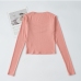 14Solid Color Slim Long Sleeve Tees For Women