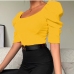 13Spring Casual Square Neck Puff Sleeve Top