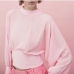 3Spring Fashion Pink Lantern Sleeve Top