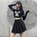 4Streetwear Black Printed Removable Sleeves T-Shirt