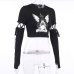 7Streetwear Black Printed Removable Sleeves T-Shirt