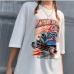 3Streetwear Printed Loose Fitting Oversized T Shirt