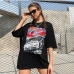 1Streetwear Printed Loose Fitting Oversized T Shirt