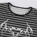 8Striped Cropped Ladies Crew Neck t Shirt