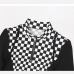 9Stylish Checkerboard Plaid Half Zip Women's Tops