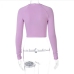 9Stylish Solid Fall Long Sleeve Cropped Tops