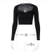 10Stylish Solid Fall Long Sleeve Cropped Tops