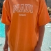 1Summer Orange Letter Round Neck Loose T Shirt