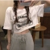 10Summer Short Sleeve Women White Cropped T Shirts