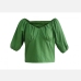 5Summer Sweet Green V Neck Top