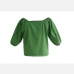 6Summer Sweet Green V Neck Top