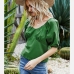 1Summer Sweet Green V Neck Top