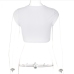 14Summer White Letter Embroidery Cap Sleeve Cropped Tops