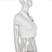 11Summer Zipper Up White Stand Collar Cropped Tops