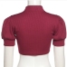 9Trendy Fitted Hollow Out Puff Sleeve Crop Tops