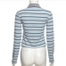 12Trendy Turndown Collar Striped Zipper Up T Shirts