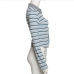 11Trendy Turndown Collar Striped Zipper Up T Shirts