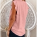 9V Neck Solid Ruffled Ladies Tee Shirts