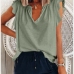 10V Neck Solid Ruffled Ladies Tee Shirts