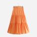 5 Pure Color Puff Sleeve 2 Piece Skirt Sets