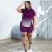 4 Sexy Gradient Color Short Sleeve Shorts Sets